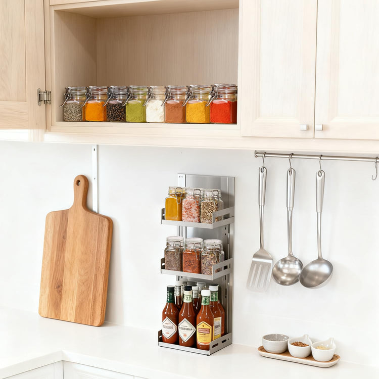 Square Small Glass Spice Jars with Airtight Lids 4 oz 6 Pack Pantry (6 Count)