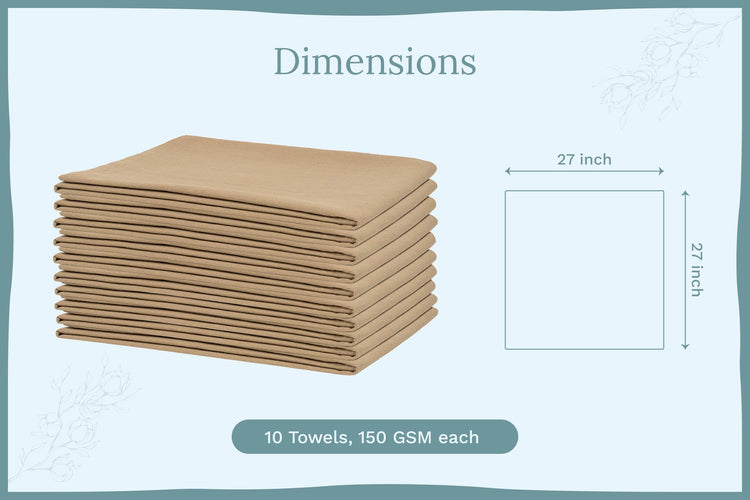 Organic Cotton Beige Flour Sack Towels (10 Count)