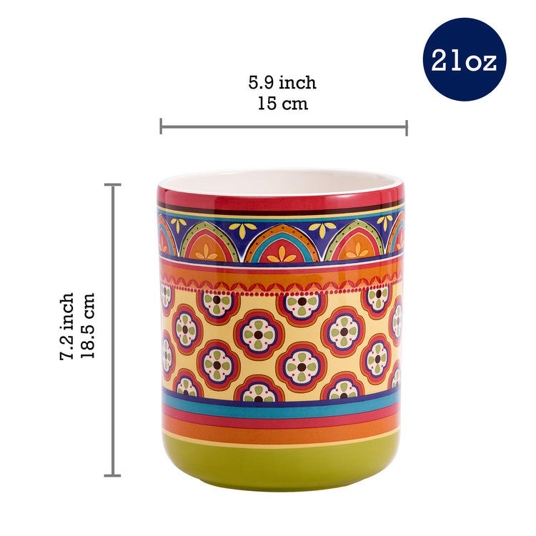 Tunisian Ceramic Utensil Holder Set of 2 (2 Count)