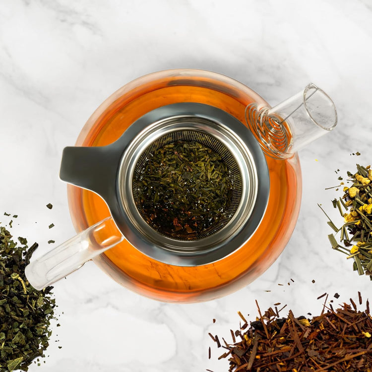 PARACITY Tea Infuser for Loose Leaf Tea, Loose Leaf Tea Infuser with Handles, Tea Strainer Extra Fine 18/8 Stainless Steel, Tea Strainer for Teapots, Mugs, Cups to Steep Loose Leaf Tea(2 Pack)