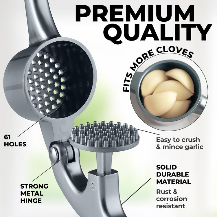 Large Premium Garlic Press Set