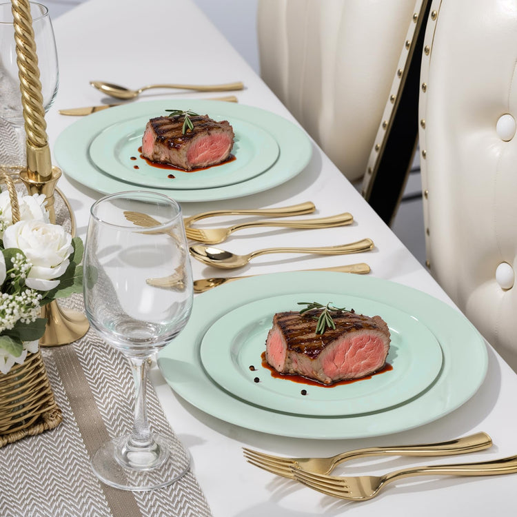 60PCS Sage Green Plates (60 Count)