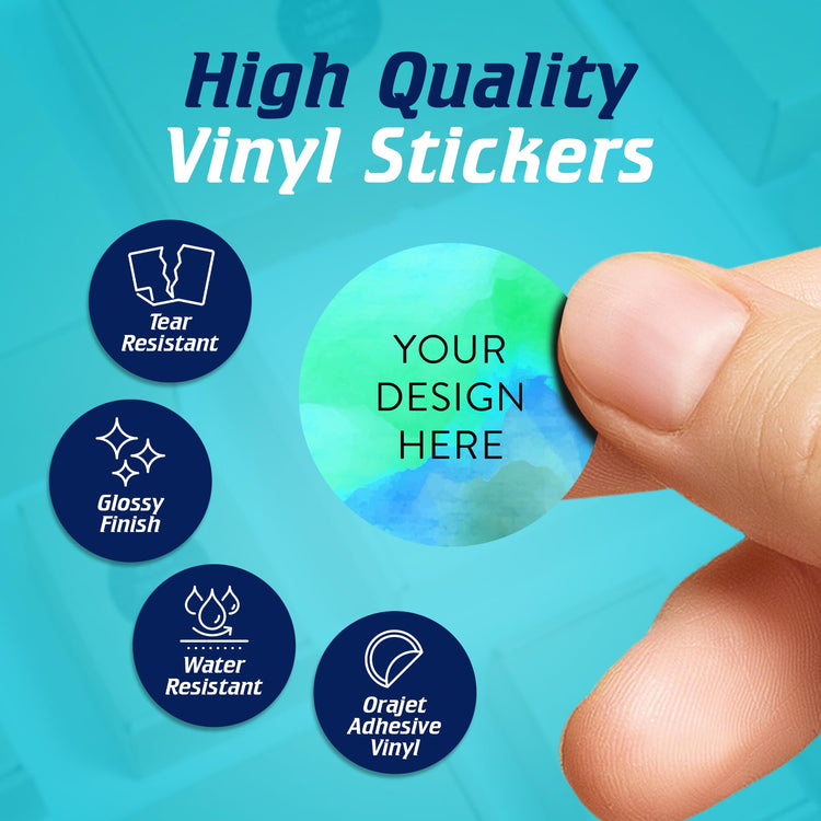 Custom Vinyl Stickers Your Image (100 Count)