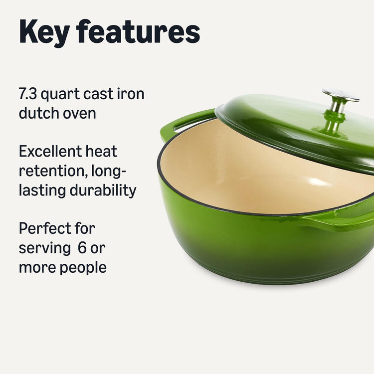 Enameled Cast Iron Dutch Oven Pot with Lid