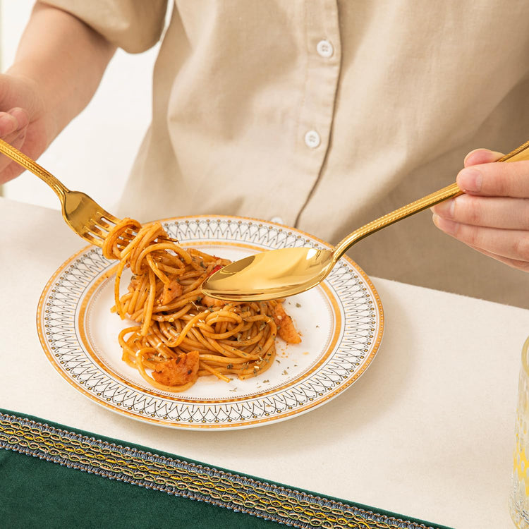 40 Pcs Gold Silverware Set (40 Count)
