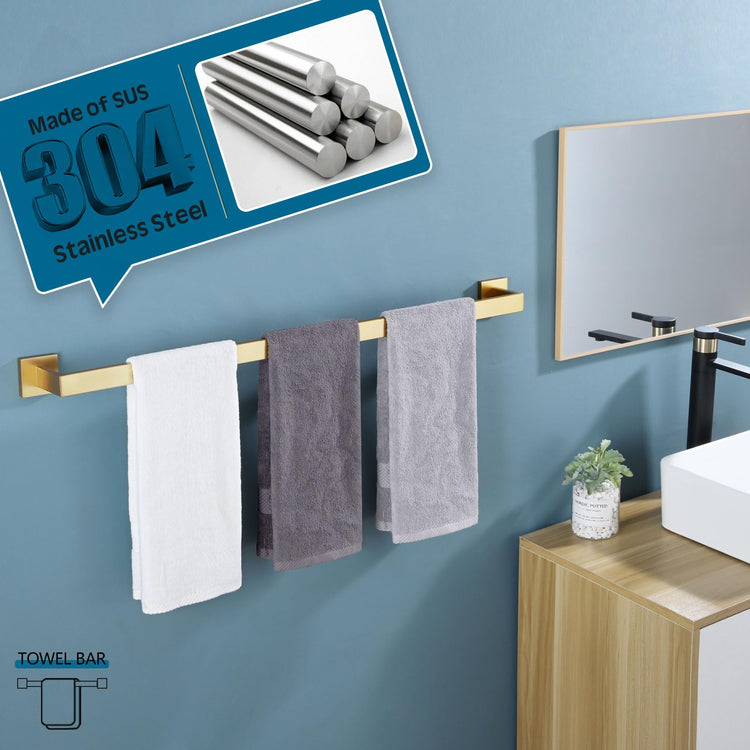 32 Inch Gold Bath Towel Bar Bathroom Towel Rack Towel Holder Shower Hand Towel Hanger