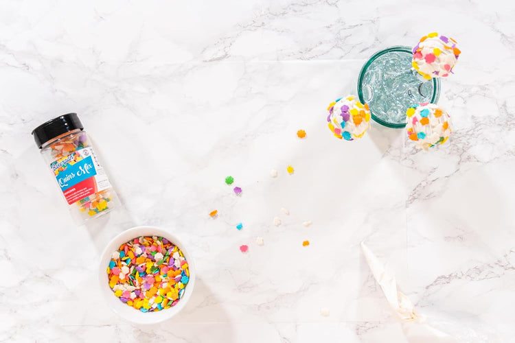 Bakerpan Spring Sprinkles for Cake Decorating - Flower Confetti Edible 4 Ounces - Edible Confetti Sprinkles for Cupcakes, Ice Cream, Cookies, Cakes (Made in USA) - Nestoria