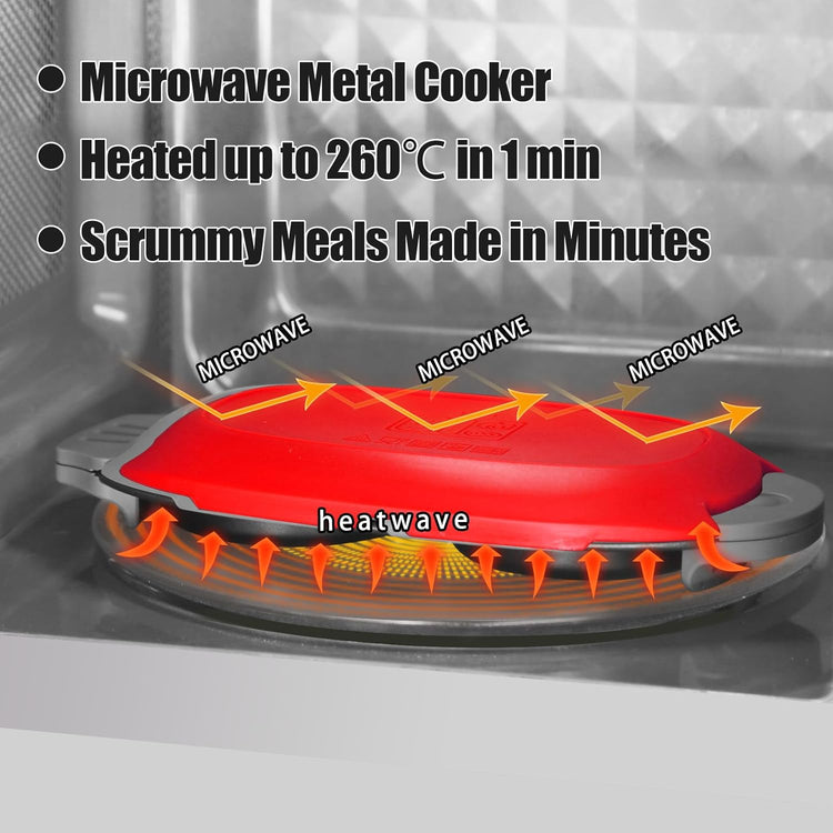 Quick-Heat Microwave Egg Cooker|Poacher|fryer,Multi-use microwave egg maker for Breakfast Sandwiches,Dishwasher-Safe,Save Time,Portable for Home,Travel,Gifts(red)