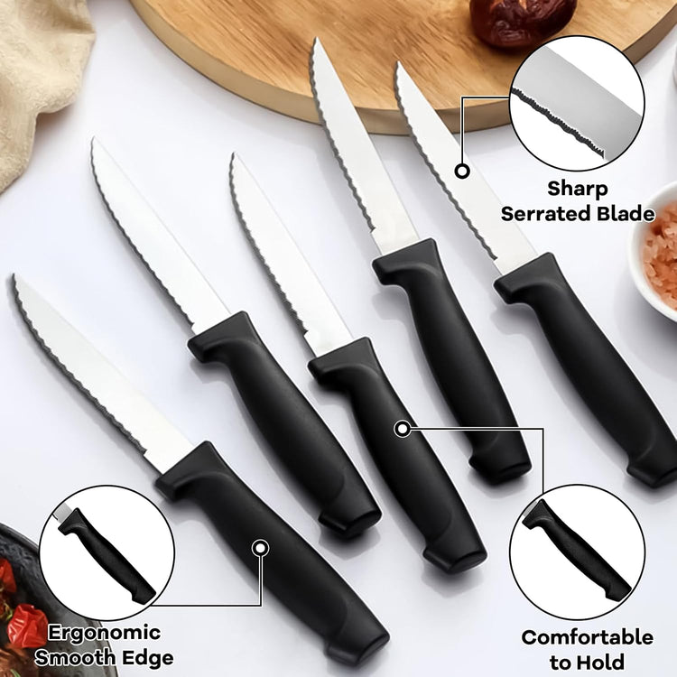 Pleafind 73-Piece Silverware Set with Organizer, Stainless Steel Silverware Sets for 12, Cutlery Utensil Sets with Steak Knives, Include Forks Spoons Knives & Silverware Organizer, Dishwasher Safe