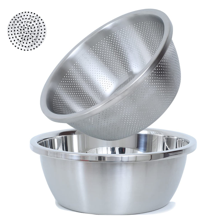 304 Stainless Steel Fine Mesh Colander Set (2 Count)