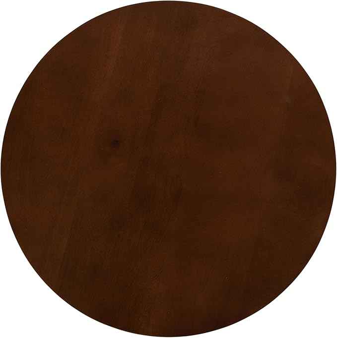 Kate and Laurel Faiza Modern Wooden Round Side Table, 18 x 18 x 20, Walnut Brown, Transitional Wood End Table for Use as Bedroom Nightstand or Living Room Accent Table