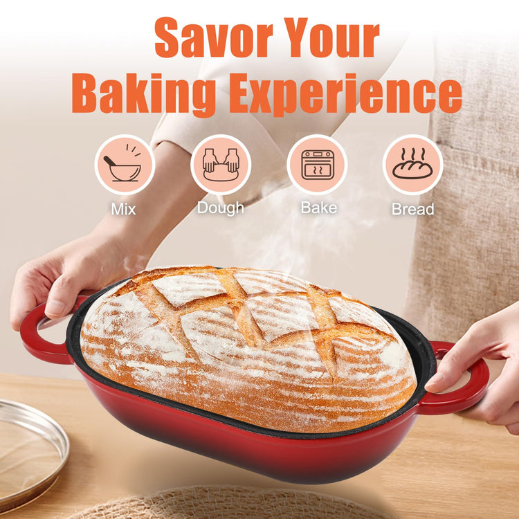 5 QT Enameled Cast Iron Sourdough Bread Oven