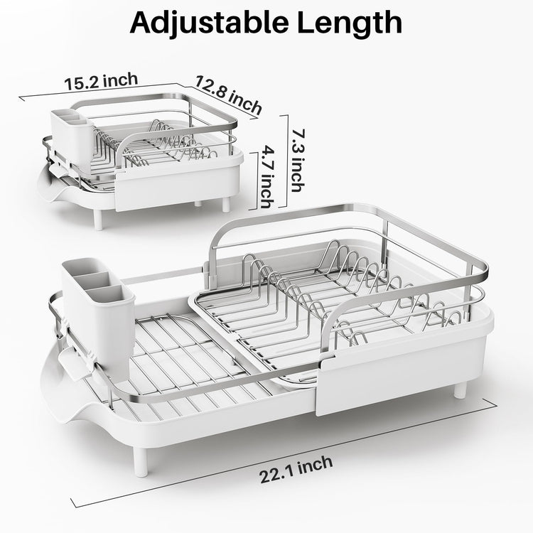 Expandable Dish Drying Rack for Kitchen Counter