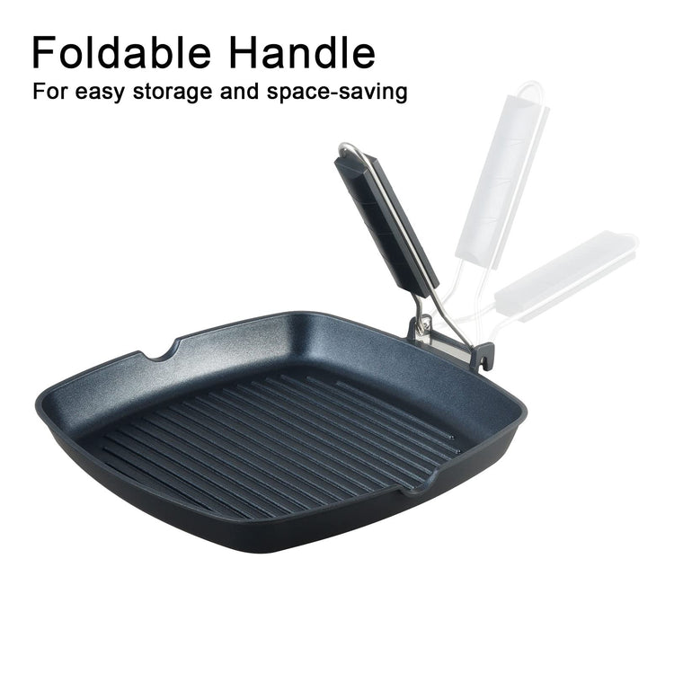 Grill Pan with Folding Handle