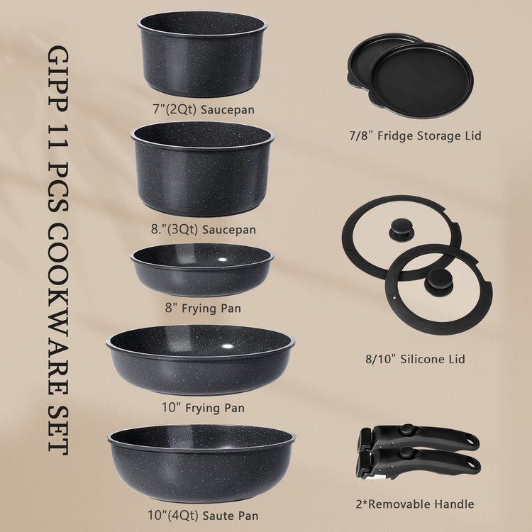 Ceramic Pots and Pans Set Non Stick