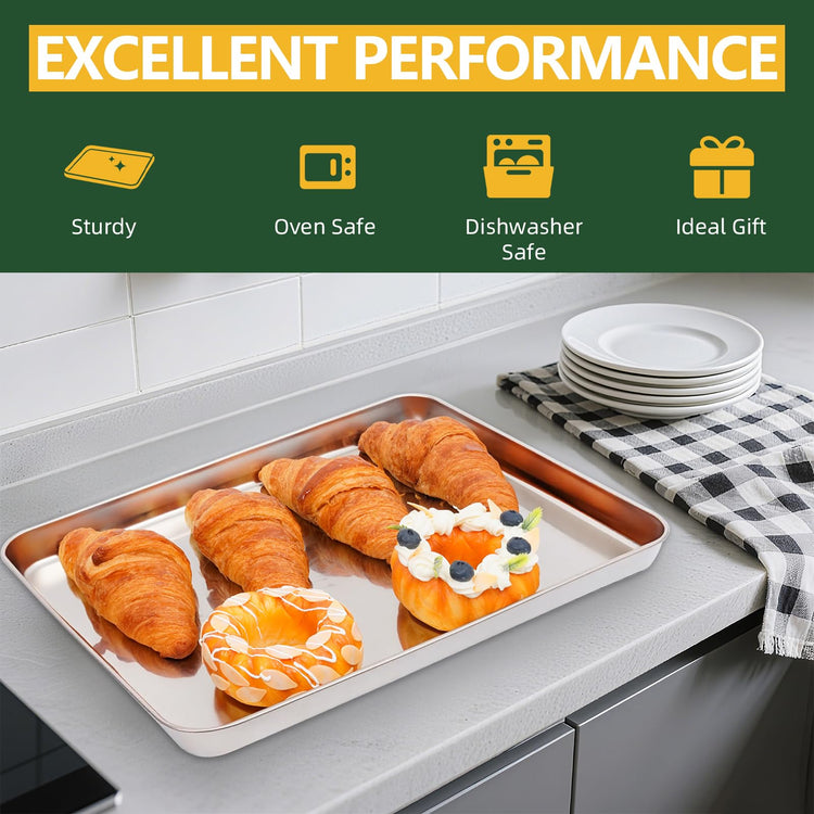 4 PCS Stainless Steel Baking Sheet Set 10 (4 Count)