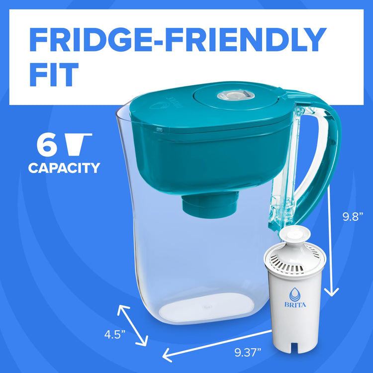 Small 6 Cup Water Filter Pitcher