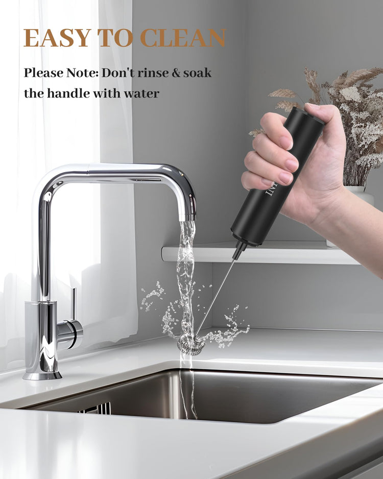 Rechargeable Milk Frother with Cover