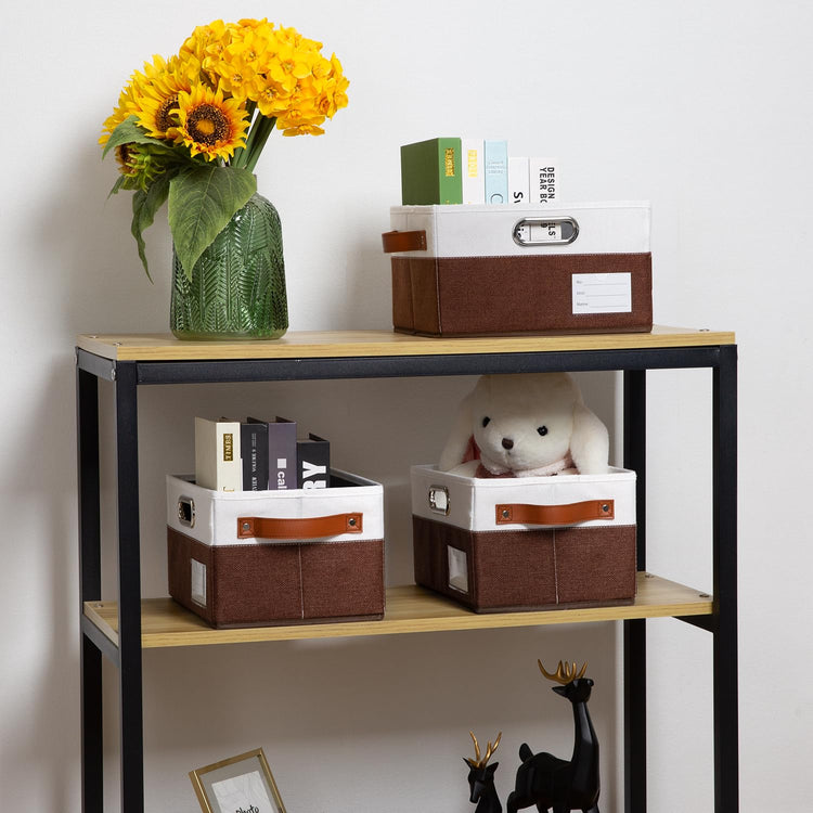 Foldable Storage Bins with Handles [3 (3 Count)