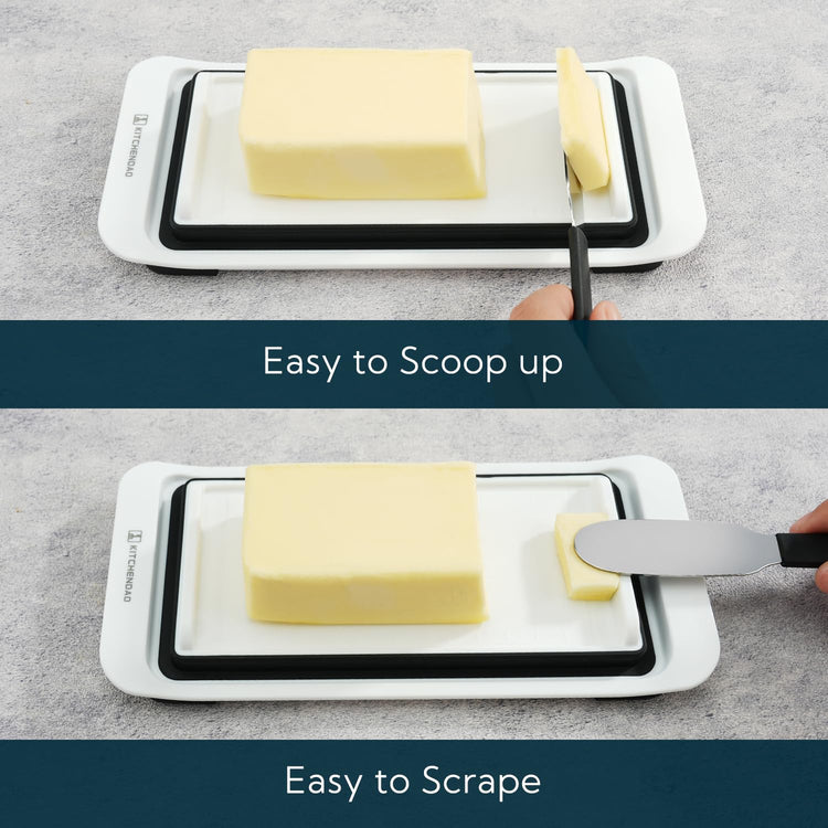 Large Airtight Butter Dish with Lid for Countertop and Fridge