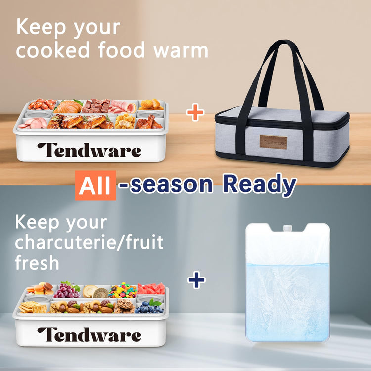 Chilled Portable Snackle Box Container Beach Essentials Insulated Bag Keep Food Warm
