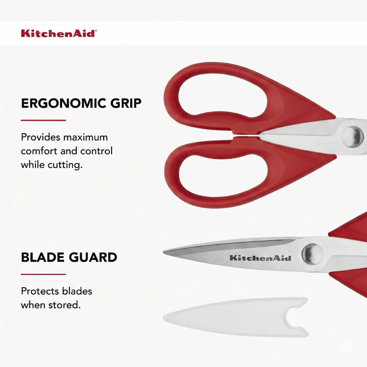All Purpose Kitchen Shears with Protective Sheath Durable Stainless Steel Scissors