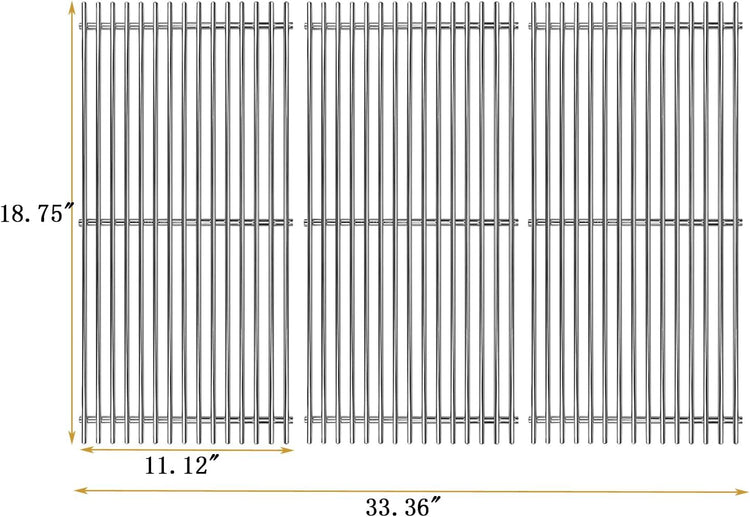 SF6089 (3-Pack) 18.7" SUS304 Cooking Grates for Weber Genesis II 400 and Genesis II LX 400, Genesis II/LX E410 E415 E435 E440 S410 S415 S435 S440 Series Grills, Replaces for Weber 66089