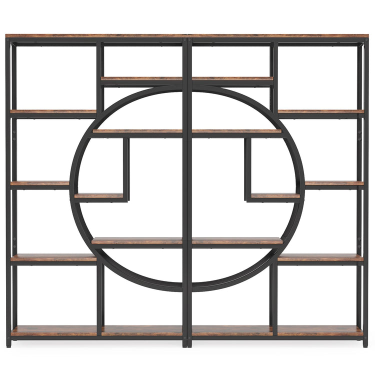 Bookshelf Industrial Etagere Bookcase (2 Count)