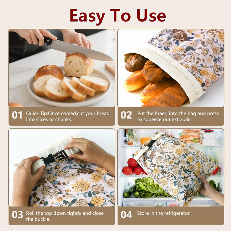 Beeswax Bread Bags for Homemade bread (2 Count)