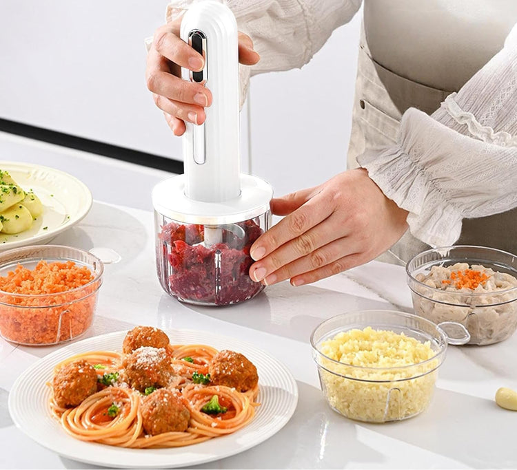 Wireless Electric Food Processor,4-Cup Electric Food Chopper For Meat,Onions,vegetables,Garlic,Complementary Food, Meat Chopper Blender