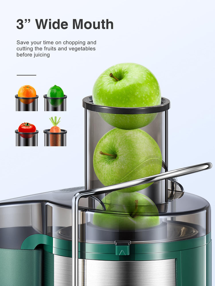 Juicer Machine 800W Centrifugal Juicer with Wide Mouth Feed Chute
