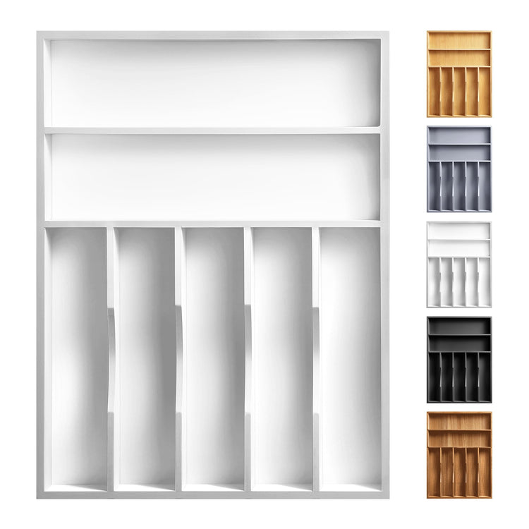 Kitchen Bamboo Silverware Organizer