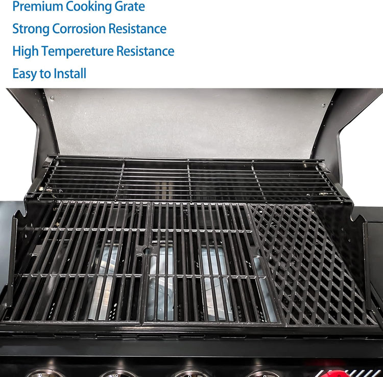 Uniflasy Grill Parts for Dyna-Glo DGH474CRP DGH450CRP,Grill Replacement Part Kit for Dyna-Glo 3/4/5 Burner Grill,Porcelain Steel Grill Heat Plate, Stainless Steel Burner Tube,Cooking Grates