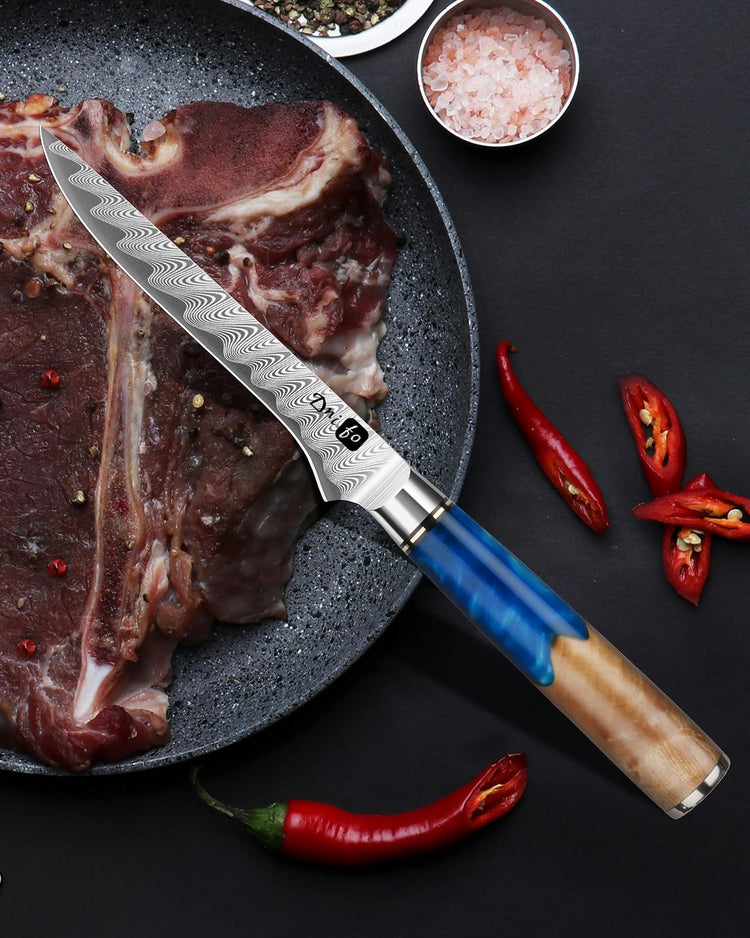 6" Damascus Boning Knife