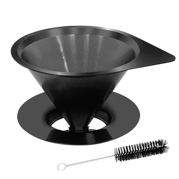 Pour Over Coffee Dripper Reusable Coffee Filter Paperless Coffee Filter Stainless Steel Pour Over Coffee Maker Cone Coffee Dripper for 1