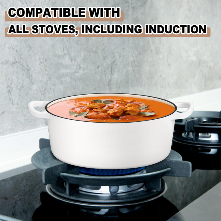 5QT Oval Dutch Oven Pot with Lid