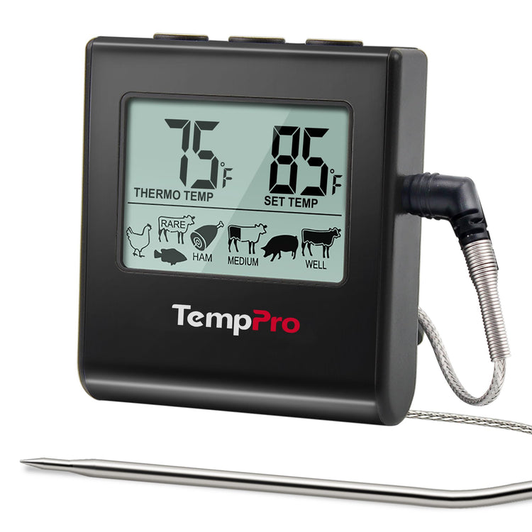 TempTrack Large LCD Digital Meat Thermometer for Cooking