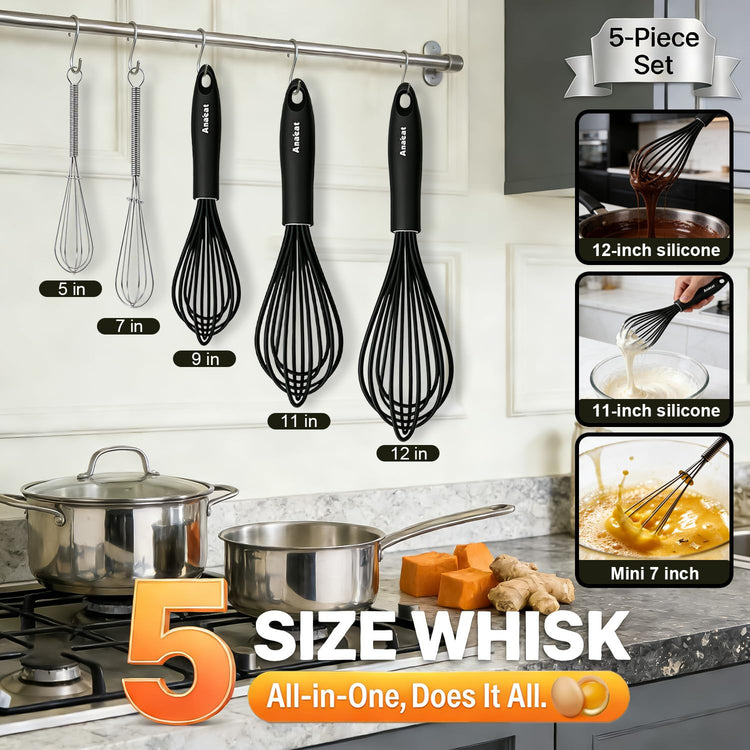 Kitchen Whisk Set of 5 (5 Count)