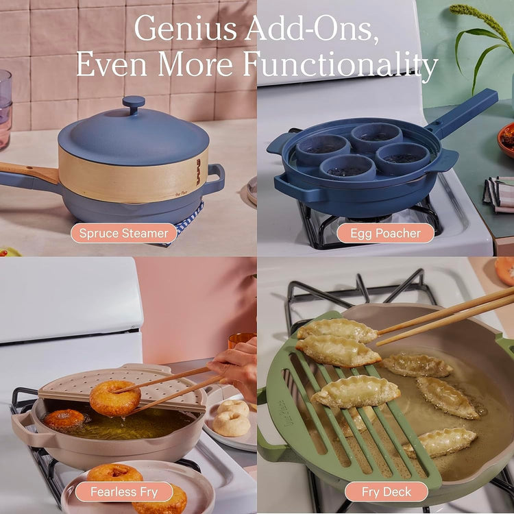 Our Place Always Pan 2.0-10.5” (2.6 Qt) Nonstick, Toxin-Free Ceramic Cookware | Patented 10-in-1 Aluminum Frying & Sauté Pan | Safe for Oven, Induction & All Cooktops up to 450°F | Steam - Nestoria