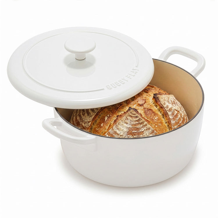 x Bobby Flay 5.5QT Enameled Cast Iron Dutch Oven With Lid
