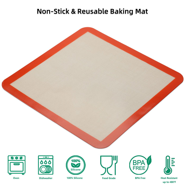12x12 Square Silicone Baking Mats for XL Air Fryer