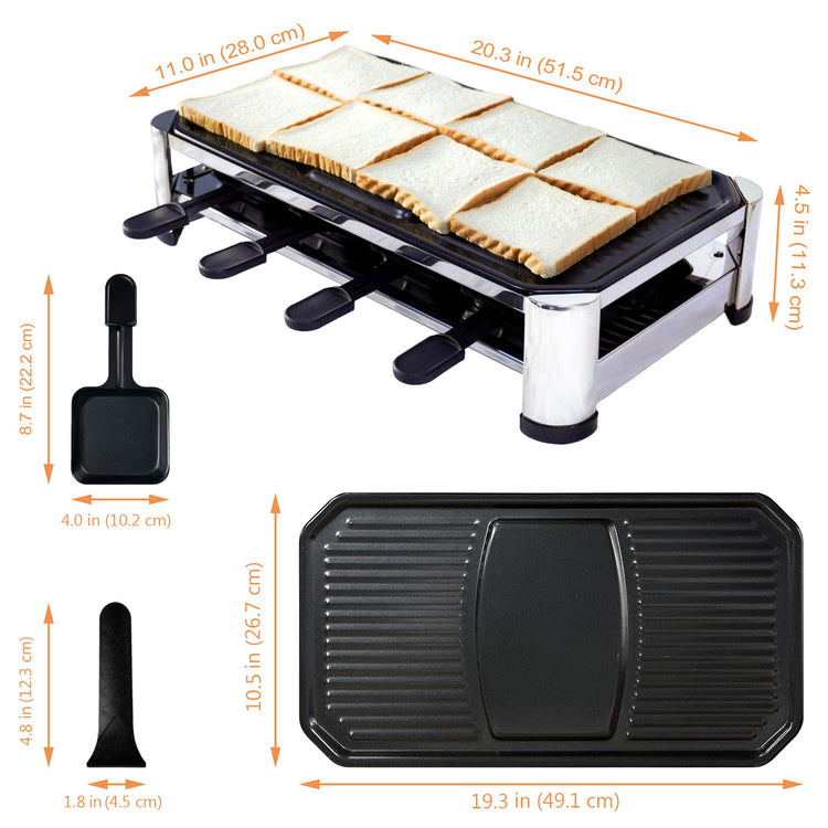 8 Person Raclette Grill