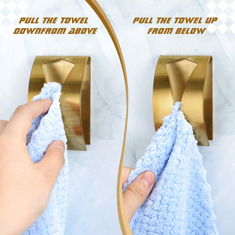 4 Pcs Self Adhesive Kitchen Towel Hook Holder (4 Count)