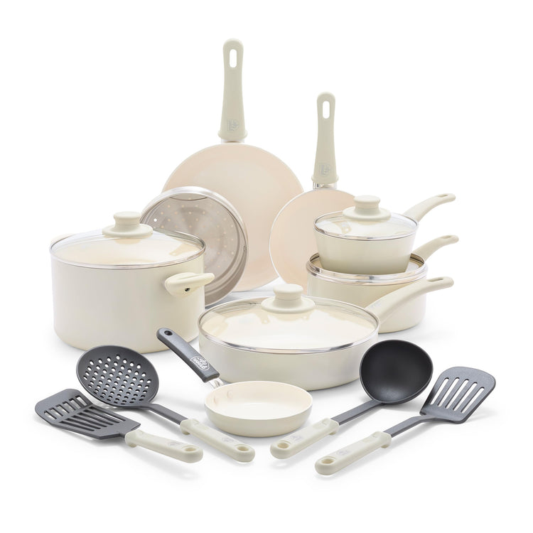 16 Piece Ceramic Nonstick Pots & Pans Cookware Set