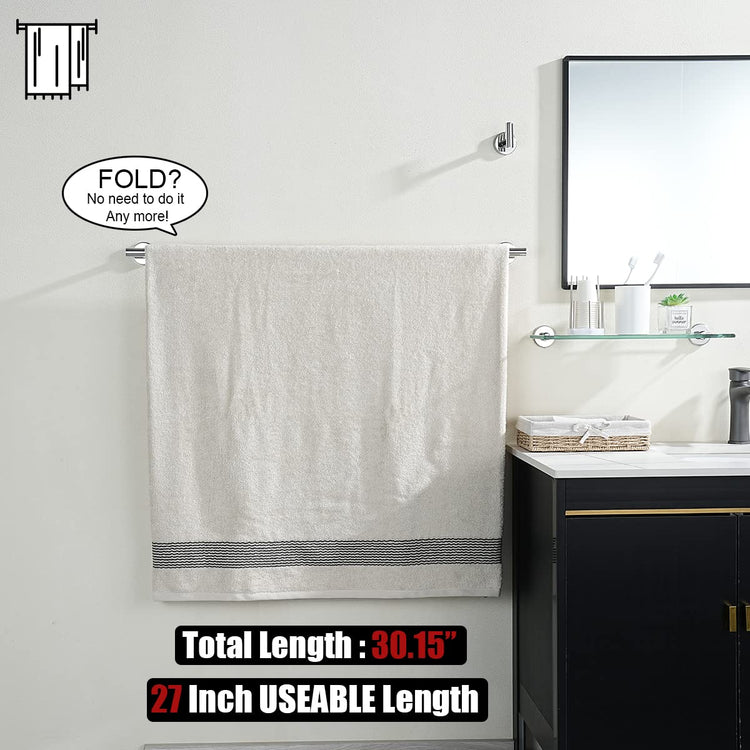 Chrome Bath Towel Bar