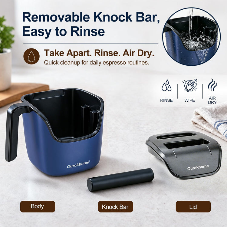 Espresso Knock Box with Lid