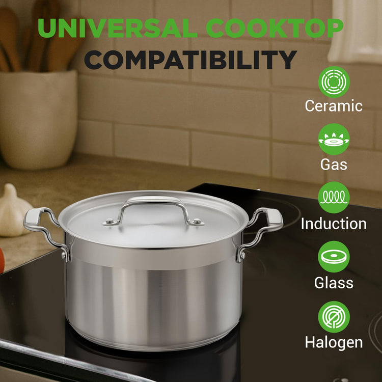 5 Quart Stainless Steel Stockpot with Lid