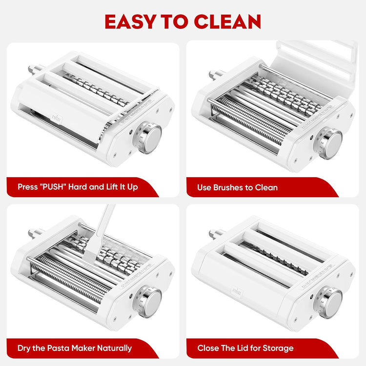 Pasta Attachment for Kitchenaid Stand Mixer, 3 in 1 set for Kitchenaid Pasta Attachment,Included Pasta Sheet Roller, Fettuccine Cutter, Spaghetti Cutter
