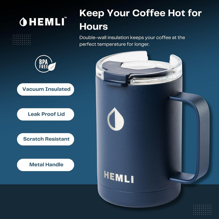 Pour Over Coffee Maker Camp Set – Vacuum Insulated Mug with Leakproof Lid, Stainless Steel Micro Filter, Scratch-Resistant Finish, Portable Coffee Maker for Camping, Travel & Outdoor Adventures