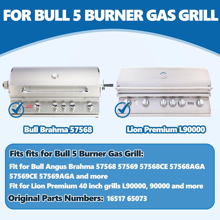 SafBbcue 16517 Cooking Grates for Bull 5 Burner Grill Replacement Parts Bull Brahma 57568 57569 57568CE 57568AGA 57569CE 57569AGA Lion Premium 90000 L90000 Grill Parts